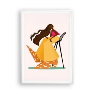 Póster en marco blanco - La moda también es divertida - 70x100 cm