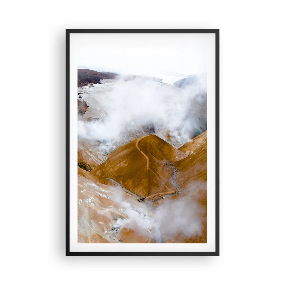 Póster en marco negro - La dura belleza de Islandia - 61x91 cm