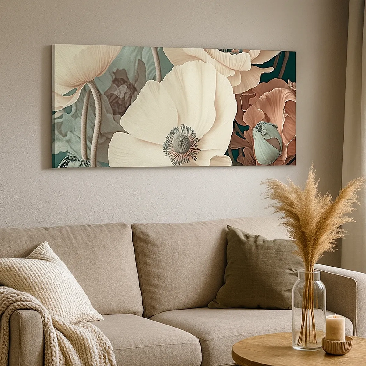 Cuadro sobre lienzo - Impresión de Imagen - Susurro de amapolas - 30x30 cm