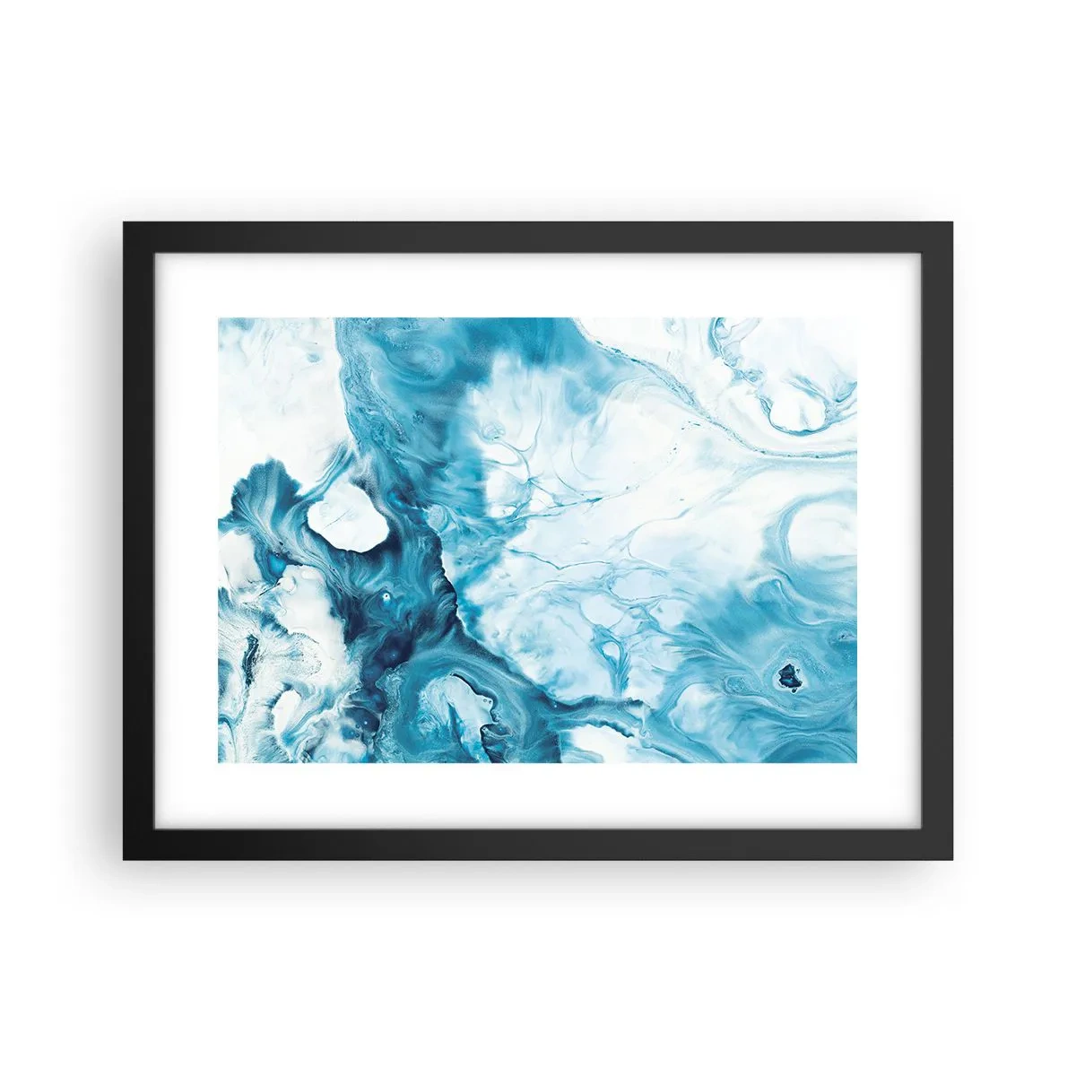 Póster en marco negro - Un concierto azul - 40x30 cm
