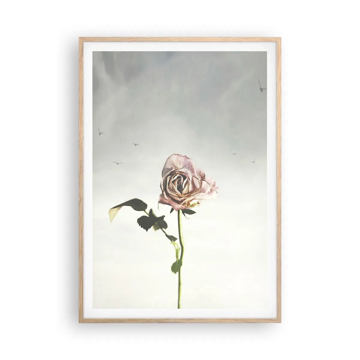 Póster en marco roble claro - Bienvenida a la primavera - 70x100 cm