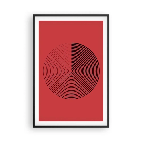 Póster en marco negro - Movimiento circular - 61x91 cm