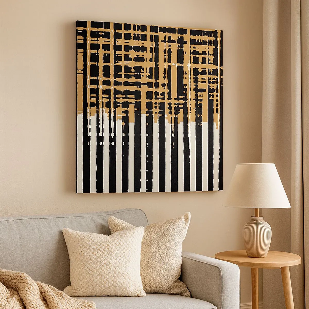 Cuadro sobre lienzo - Impresión de Imagen - Abstracción arquitectónica - 30x30 cm