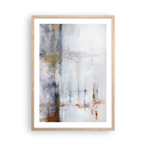 Póster en marco roble claro - Tras una cortina de aire - 50x70 cm