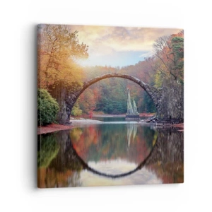 Cuadro sobre lienzo - Impresión de Imagen - Al otro lado del espejo - 30x30 cm