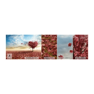 Muestra de fotomural Premium Sand - Amor de otoño - Paisaje, Gráficos, Árbol - 100x30 cm