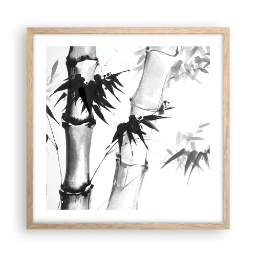 Póster en marco roble claro - Primer plano de Oriente - 50x50 cm