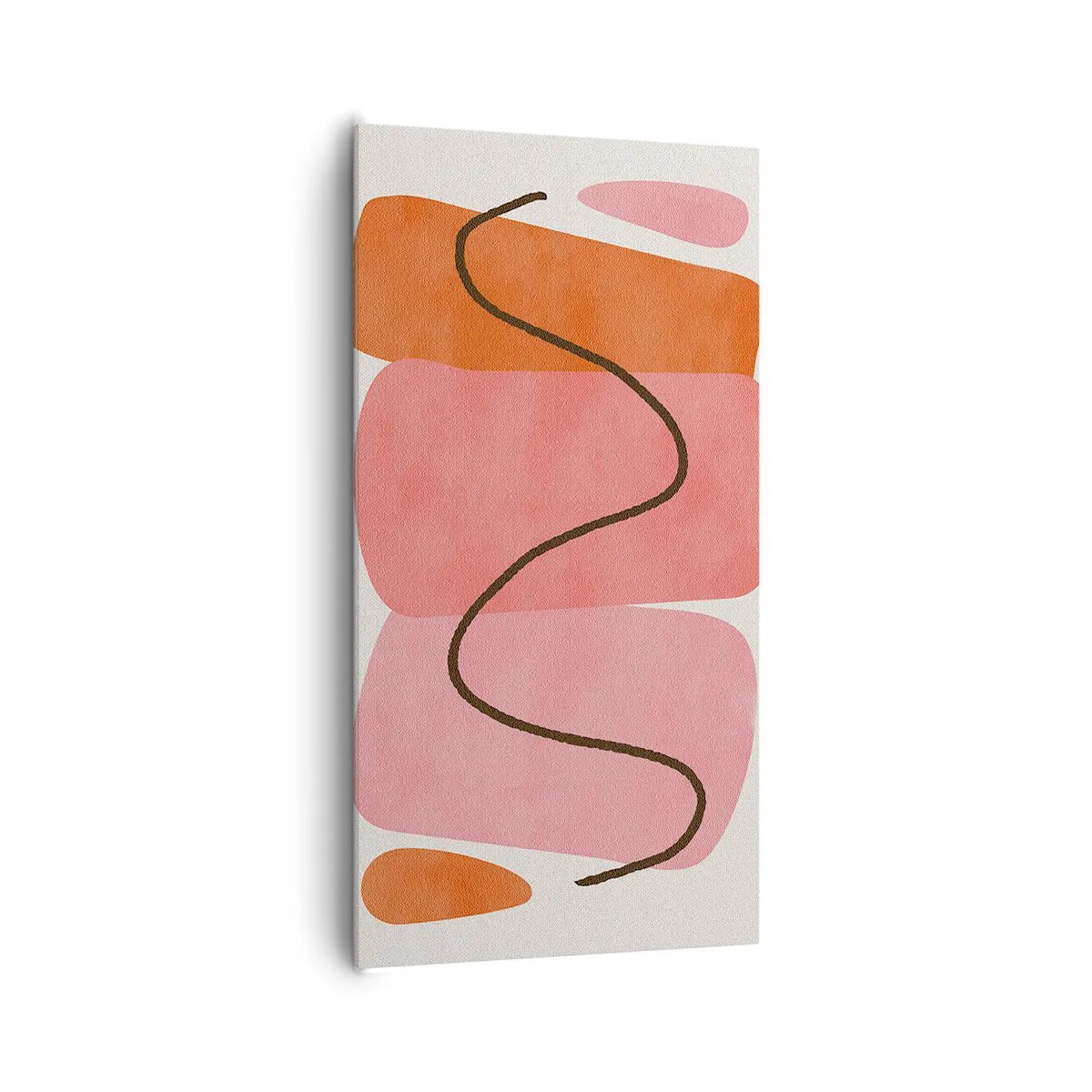 Cuadro sobre lienzo - Impresión de Imagen - Suave movimiento de formas - 65x120 cm