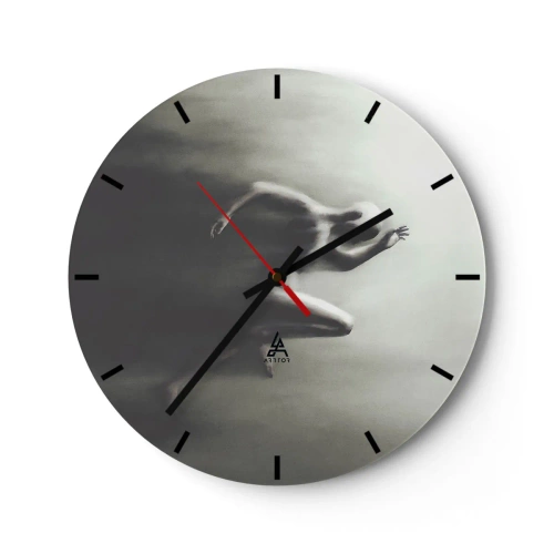 Reloj de pared - Reloj de vidrio - Imparable - 40x40 cm