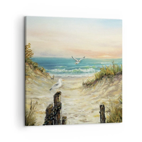 Cuadro sobre lienzo - Impresión de Imagen - Un retiro ventoso - 50x50 cm