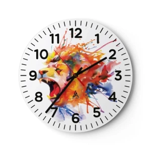 Reloj de pared - Reloj de vidrio - Estallar de ira  - 40x40 cm