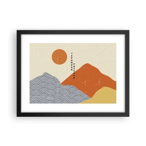 Póster en marco negro - En el espíritu japonés - 40x30 cm