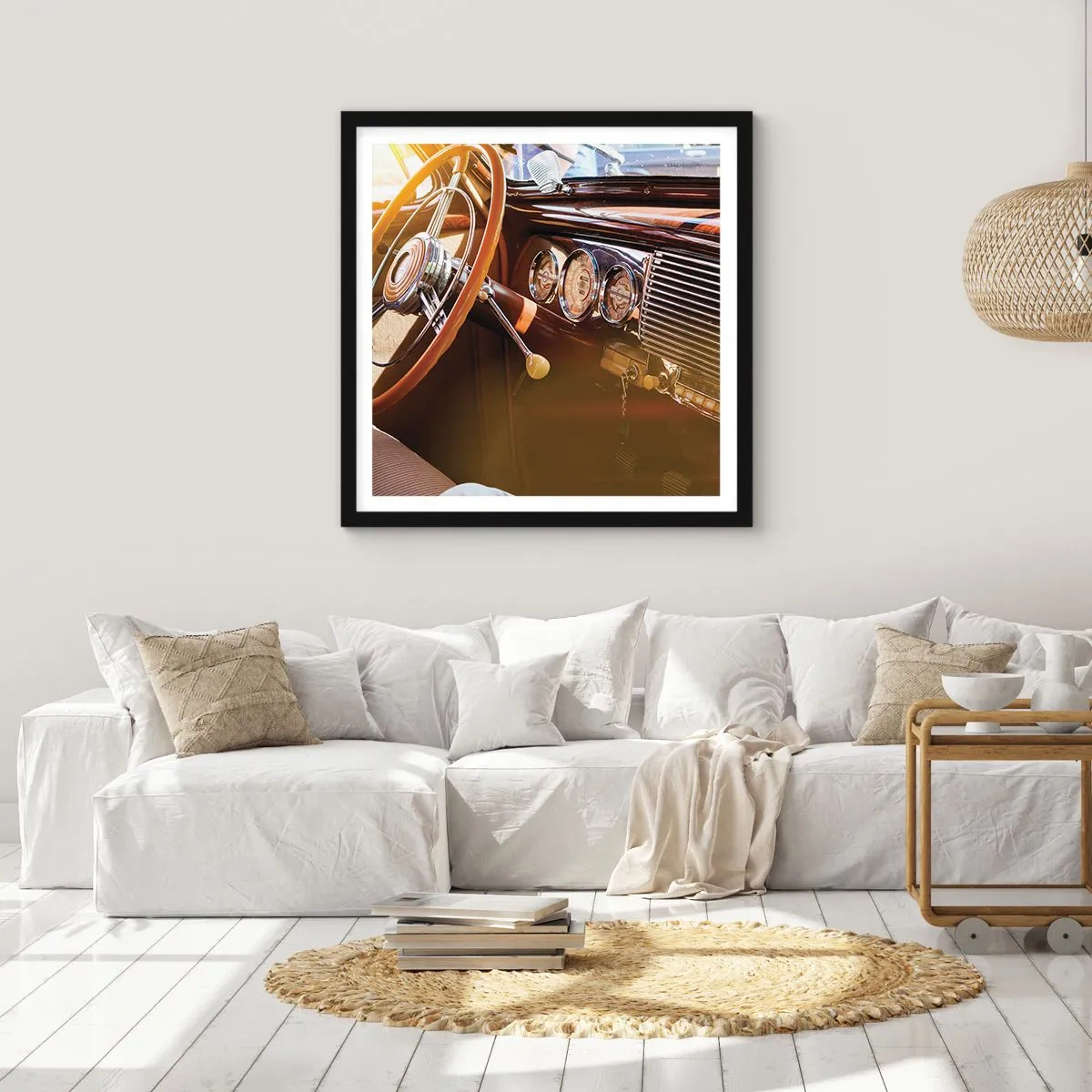 Póster en marco negro - Un soplo de lujo del pasado - 60x60 cm