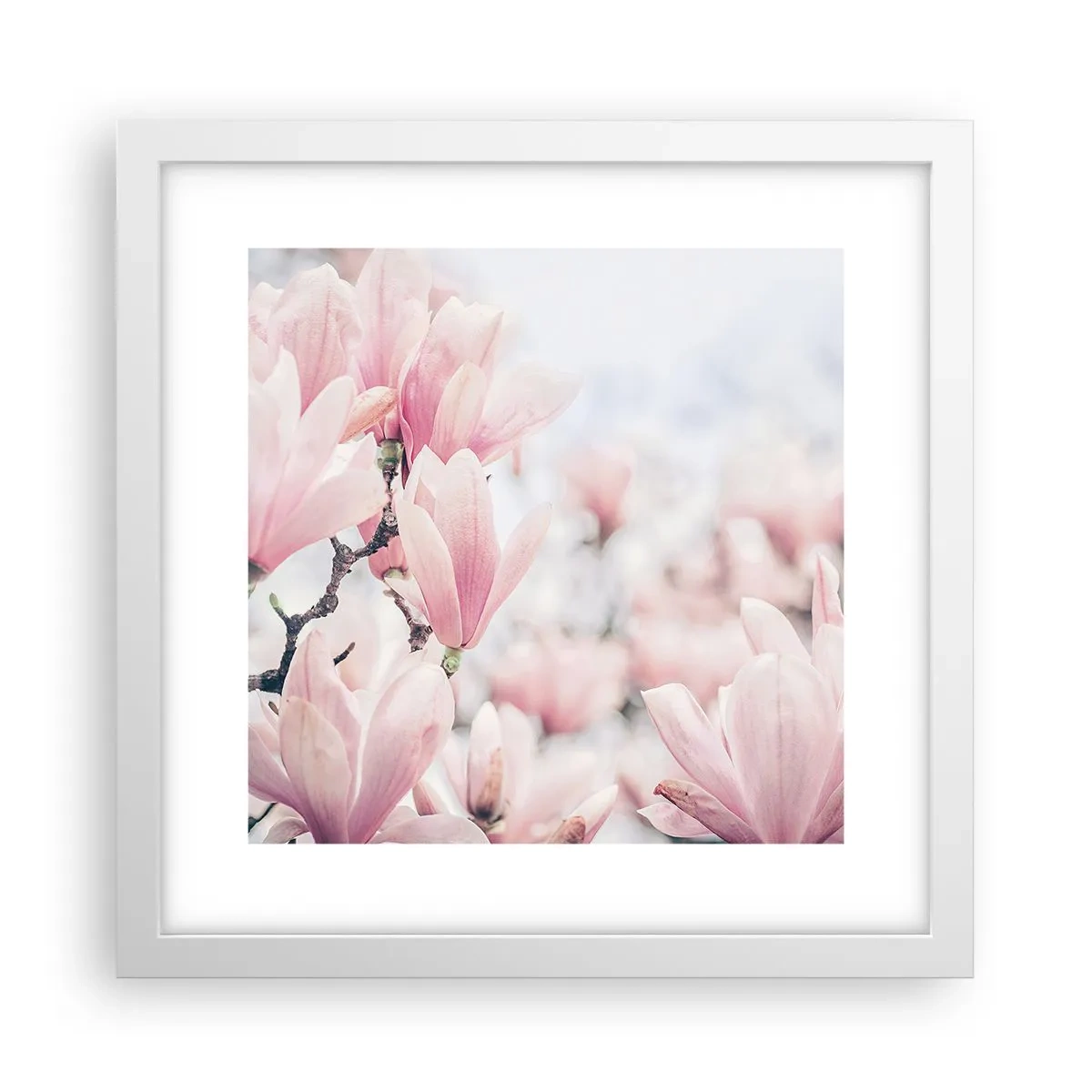 Póster en marco blanco - La perfección de la sutileza - 30x30 cm