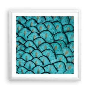 Póster en marco blanco - La gran gala de las plumas - 50x50 cm