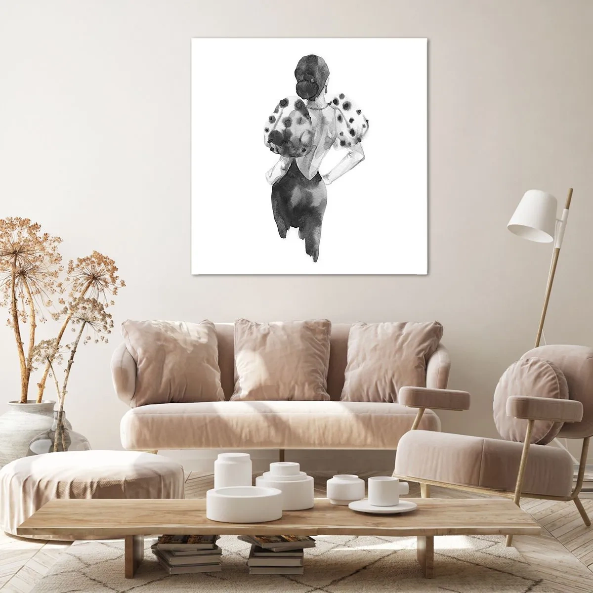 Cuadro sobre lienzo - Impresión de Imagen - Pasa justo por aquí - 50x50 cm