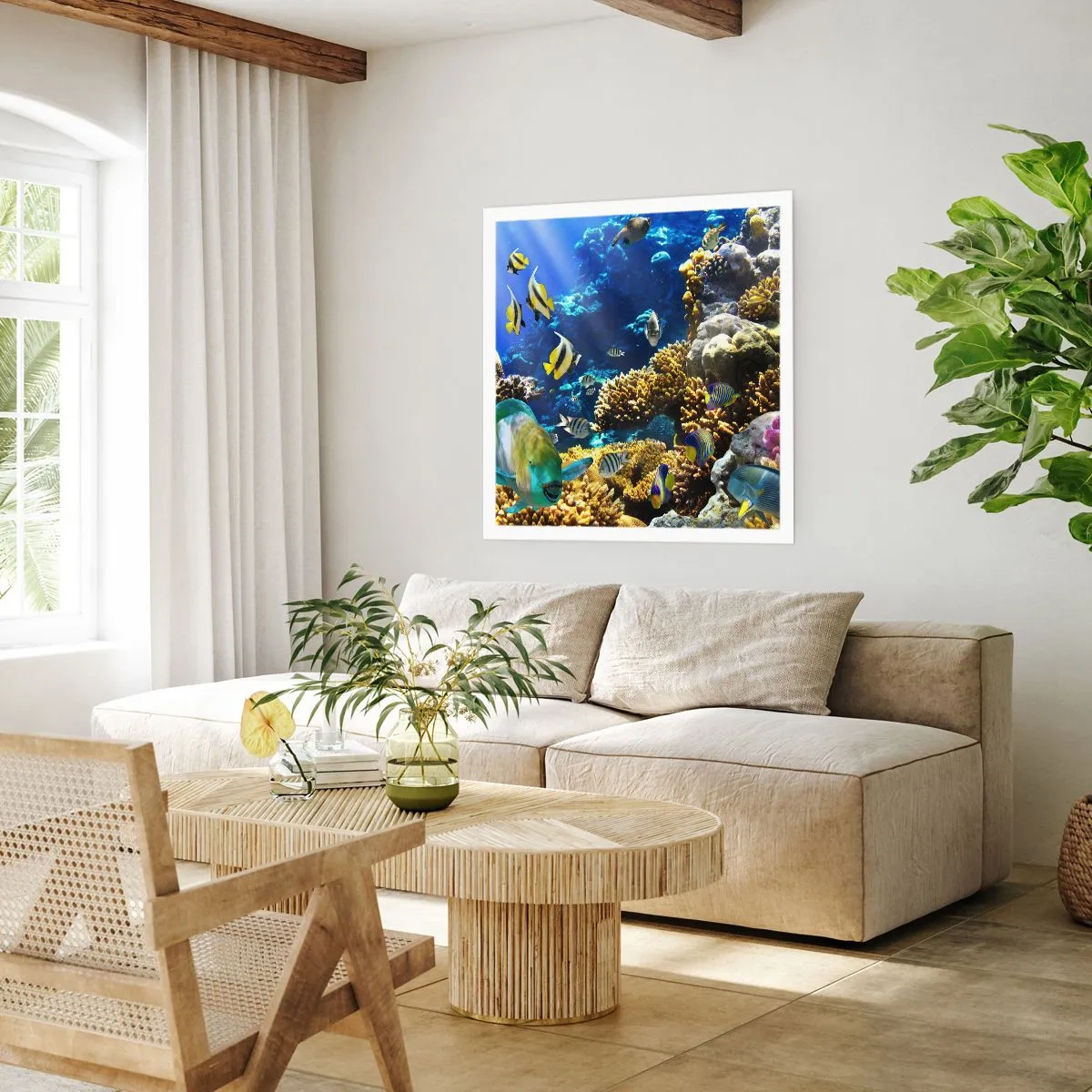 Póster - Vacaciones submarinas - 40x40 cm