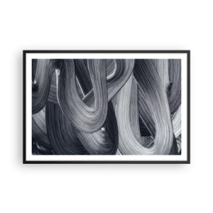 Póster en marco negro - La fluidez de la realidad - 91x61 cm