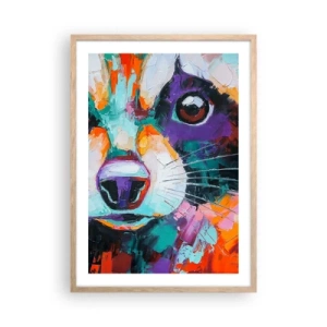 Póster en marco roble claro - Solo buenas emociones - 50x70 cm