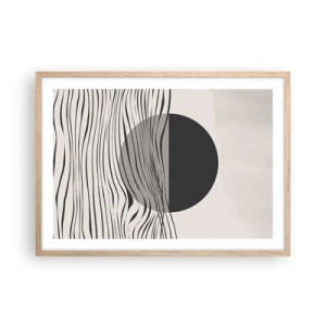 Póster en marco roble claro - Media composición - 70x50 cm