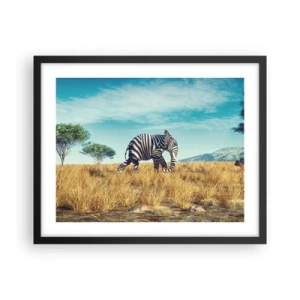 Póster en marco negro - El gris ya no está de moda - 50x40 cm