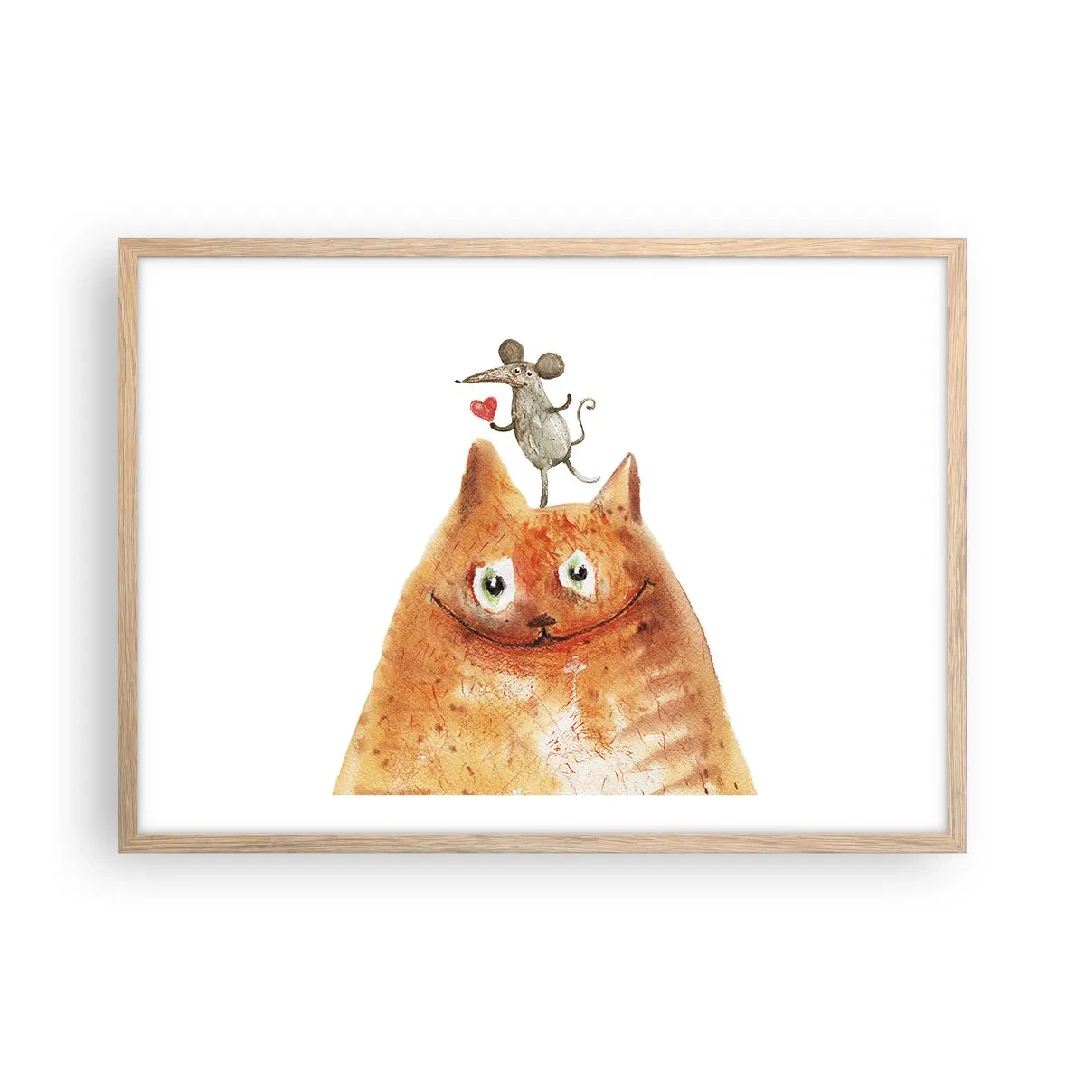 Póster en marco roble claro - Paradojas del amor - 70x50 cm