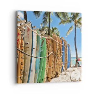 Cuadro sobre lienzo - Impresión de Imagen - Diversión soleada - 40x40 cm