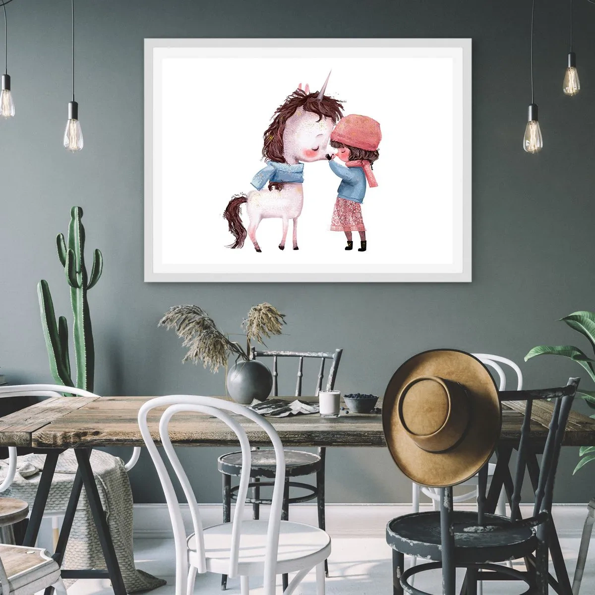 Póster en marco blanco - Un cuento de invierno - 70x50 cm