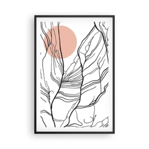 Póster en marco negro - En una red de ramas - 61x91 cm