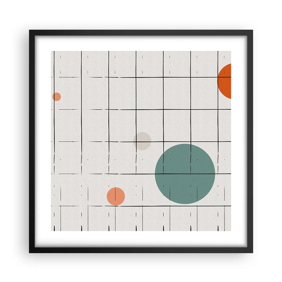 Póster en marco negro - Atrapados. ¿Nosotros o ellos? - 50x50 cm