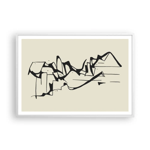 Póster en marco blanco - Tal vez sea un paisaje - 100x70 cm