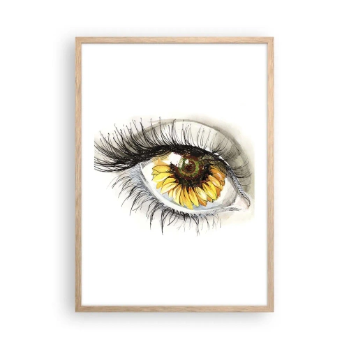 Póster en marco roble claro - Un aspecto tan caluroso como el verano - 50x70 cm