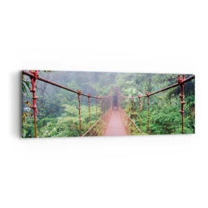 Cuadro sobre lienzo - Impresión de Imagen - Suspendido sobre las copas - 90x30 cm