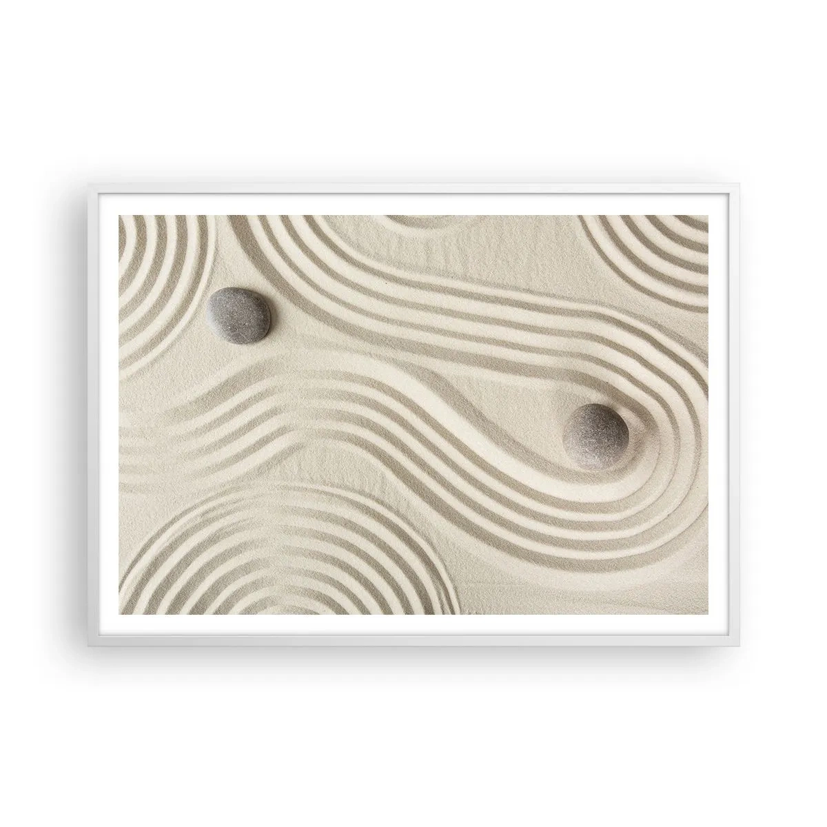 Póster en marco blanco - Un toque de calidez - 100x70 cm