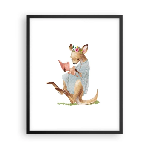 Póster en marco negro - Léeme un cuento, mamá - 40x50 cm