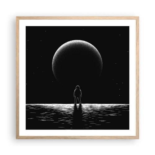 Póster en marco roble claro - Cara a cara - 60x60 cm