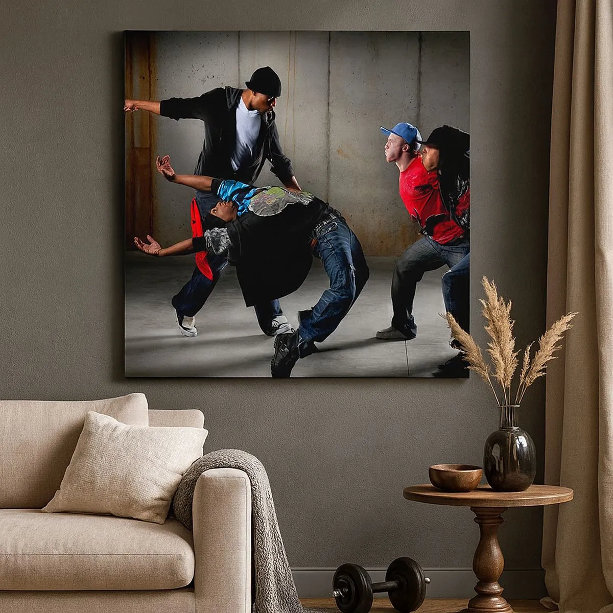 Cuadro sobre lienzo - Impresión de Imagen - Bailando con el viento de la calle - 30x30 cm