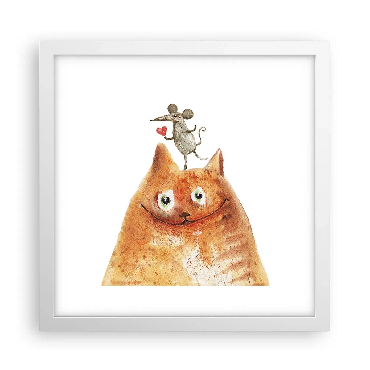 Póster en marco blanco - Paradojas del amor - 30x30 cm