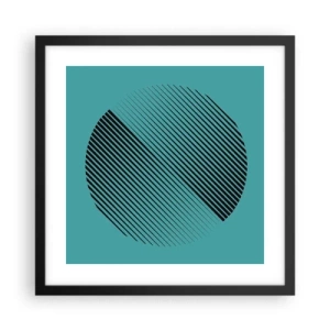 Póster en marco negro - El círculo: una variación geométrica - 40x40 cm