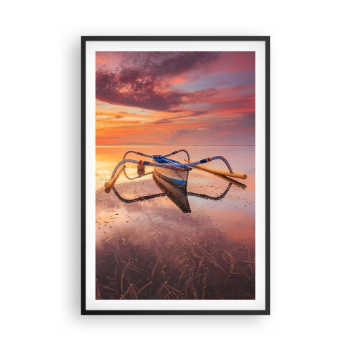 Póster en marco negro - Calma de una tarde tropical - 61x91 cm