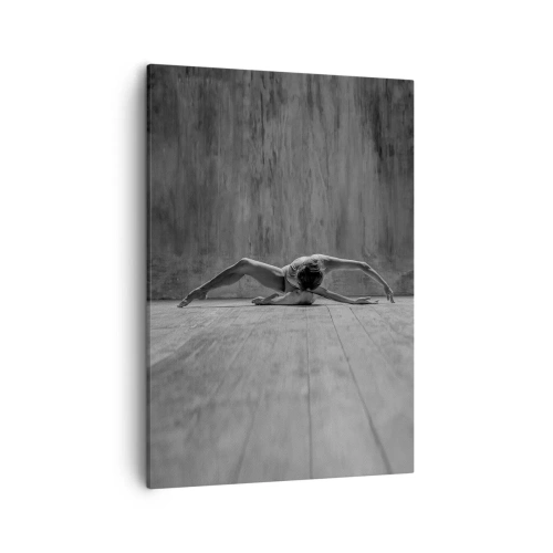 Cuadro sobre lienzo - Impresión de Imagen - Una bailarina en pose artística. - 50x70cm - Simetría encontrada - Decoración de pared moderna para salón y dormitorio ARTTOR