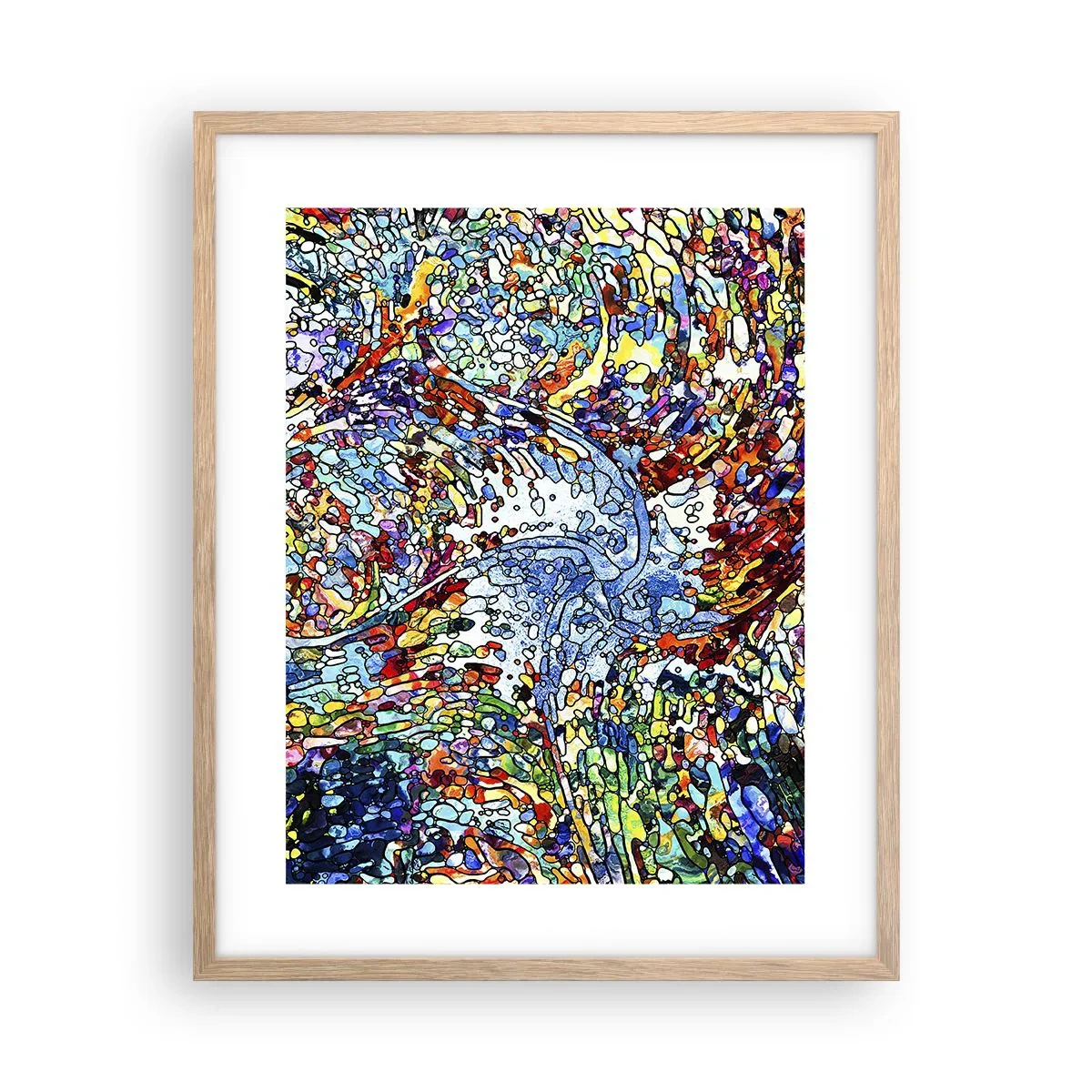Póster en marco roble claro - Vidriera - 40x50 cm