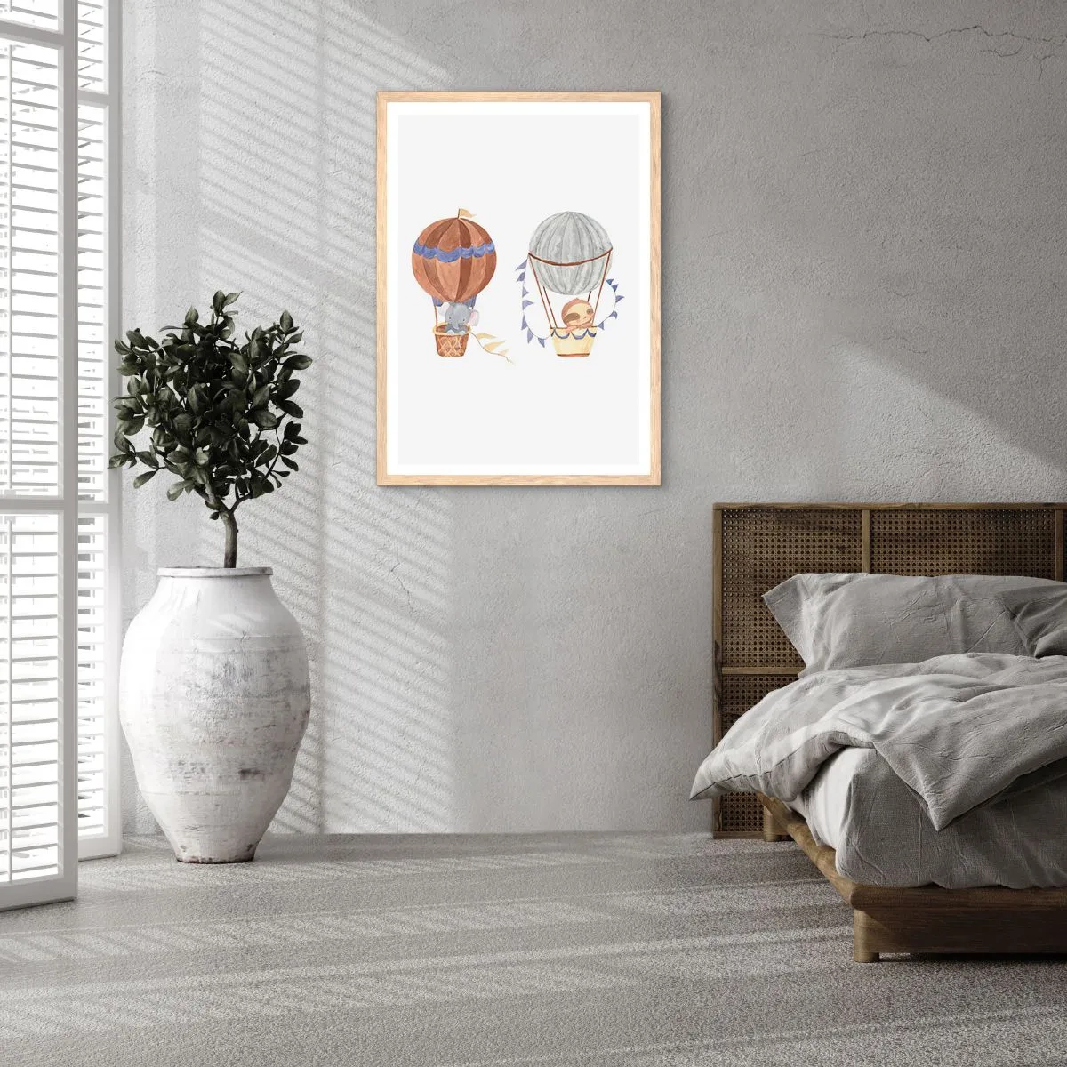 Póster en marco roble claro - Amigos de viaje - 61x91 cm