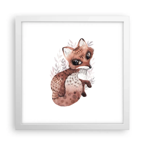 Póster en marco blanco - Dulzura y amor - 30x30 cm