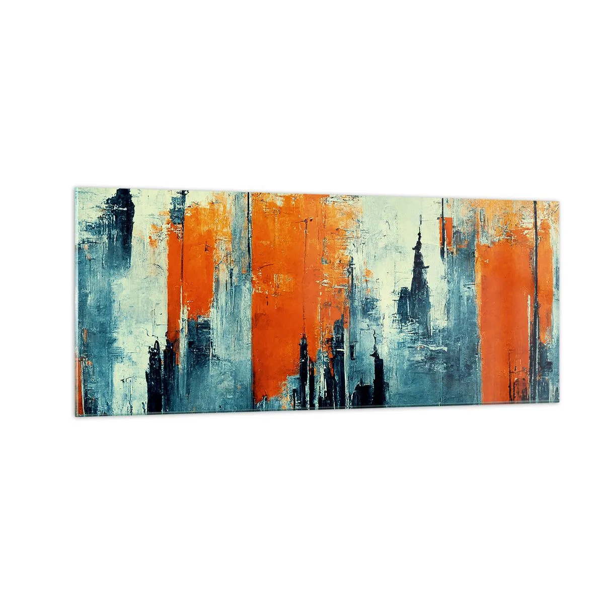 Cuadro sobre vidrio - Impresiones sobre Vidrio - Paisaje moderno - 100x40 cm