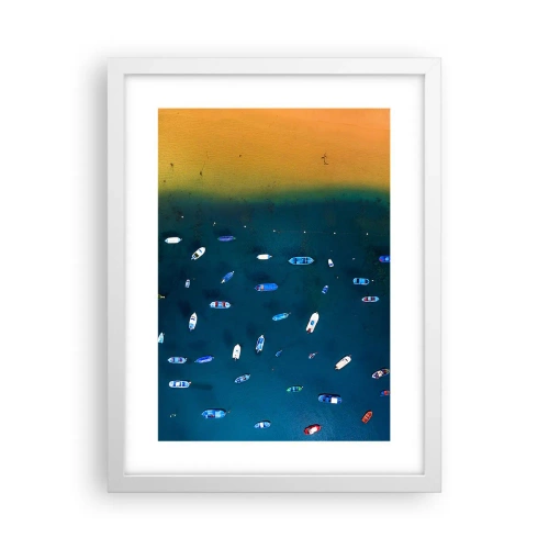 Póster en marco blanco - Un juego de vacaciones - 30x40 cm