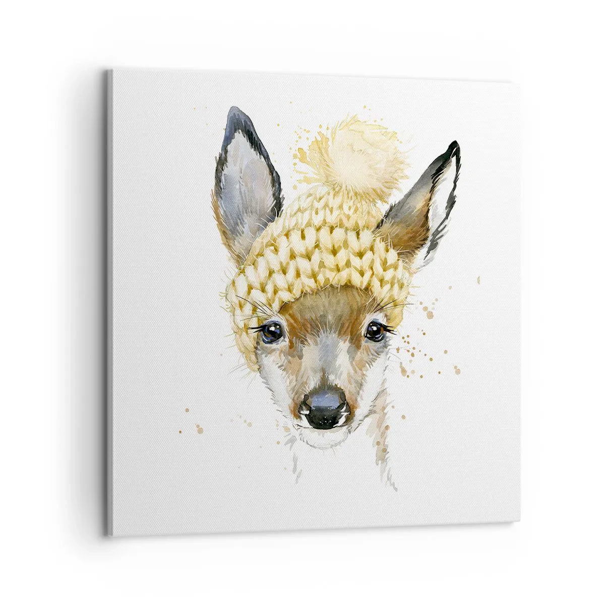 Cuadro sobre lienzo - Impresión de Imagen - Para el invierno en un bosque nevado - 60x60 cm