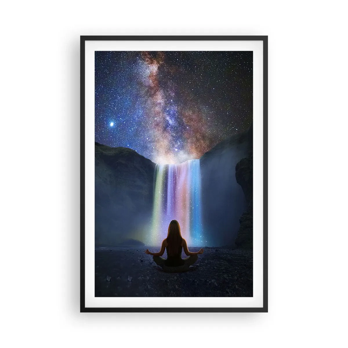 Póster en marco negro - Armonía absoluta - 61x91 cm