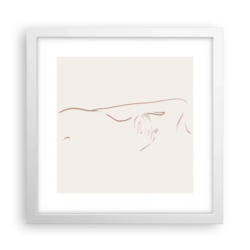 Póster en marco blanco - La forma del deseo - 30x30 cm