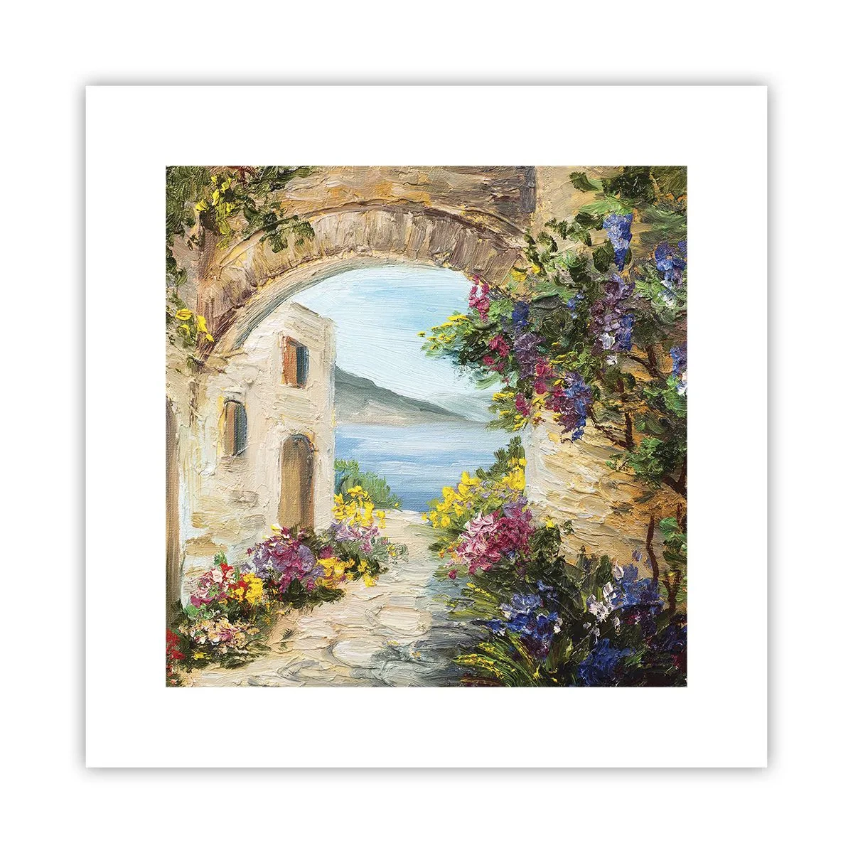 Póster - El encanto del paisaje costero - 30x30 cm